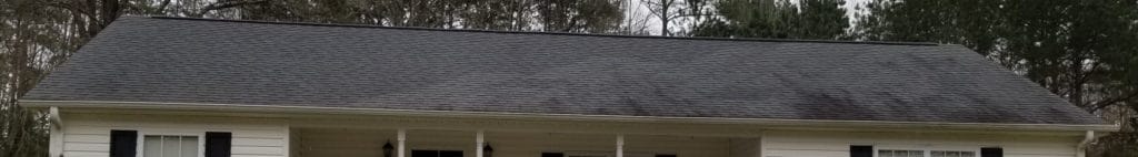 Example of Organic Matter Stains on a Roof